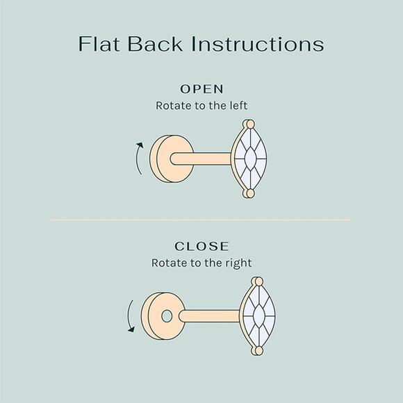 PAVOI 14K Gold Plated Solid 925 Sterling Silver Post Flat Back Stud Earrings - Picture 5 of 7